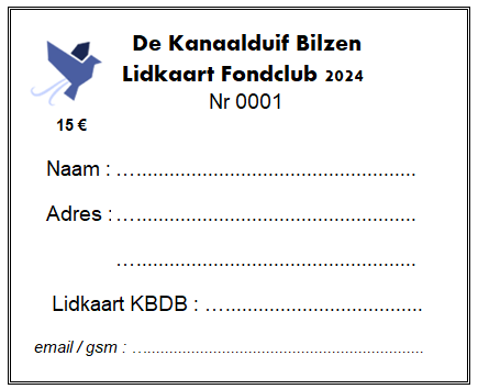 Lidkaart Bilzerse Fondclub &amp; digitaal abonnement